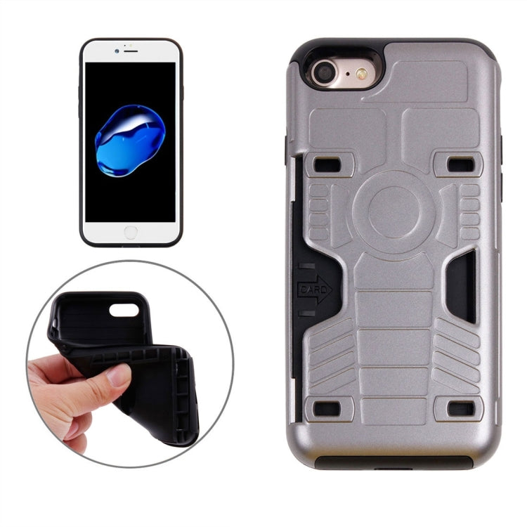 For  iPhone 8 & 7  Boxing Champion Gold Belt Shock-Resistant  TPU + PC Combination Case with Card Slot