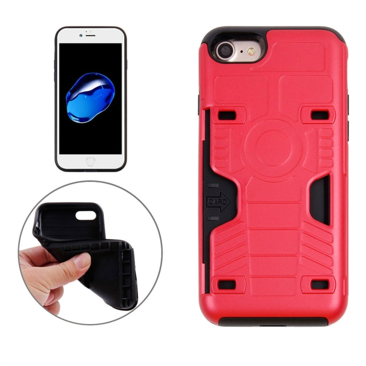 For  iPhone 8 & 7  Boxing Champion Gold Belt Shock-Resistant  TPU + PC Combination Case with Card Slot