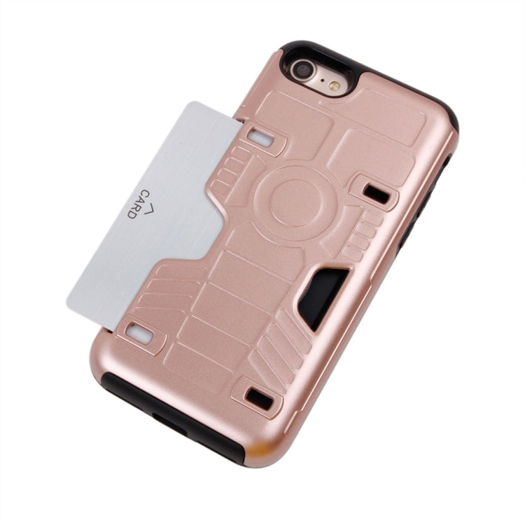 For  iPhone 8 & 7  Boxing Champion Gold Belt Shock-Resistant  TPU + PC Combination Case with Card Slot