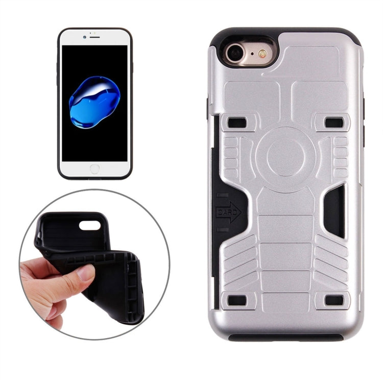 For  iPhone 8 & 7  Boxing Champion Gold Belt Shock-Resistant  TPU + PC Combination Case with Card Slot