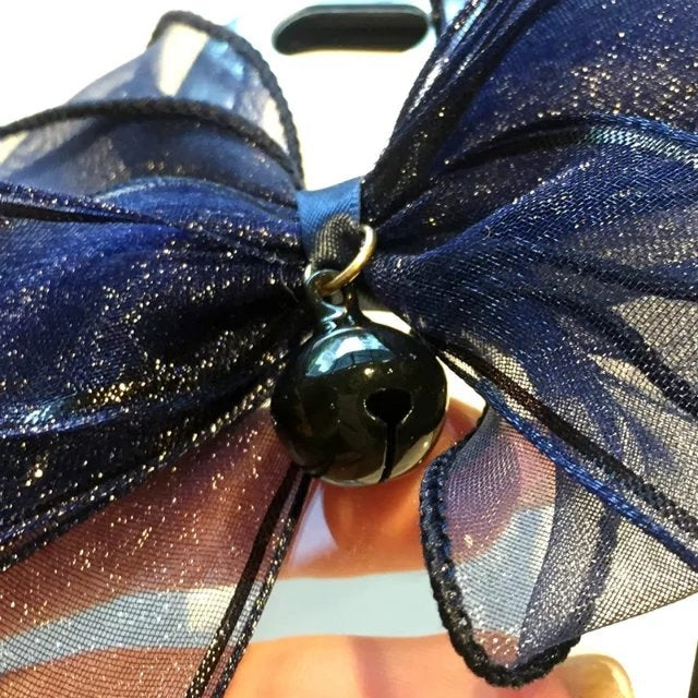 For  iPhone 8 & 7  3D Bowknot Soft Transparent TPU Back Cover Case with Small Bell