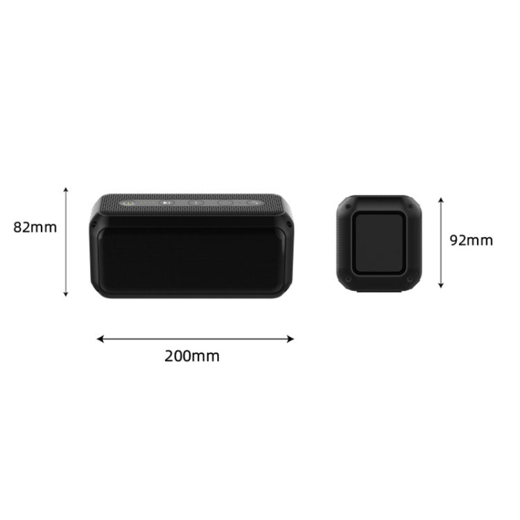 EBS-307 20W High-power Portable Subwoofer Waterproof Wireless Bluetooth Speaker(Black)