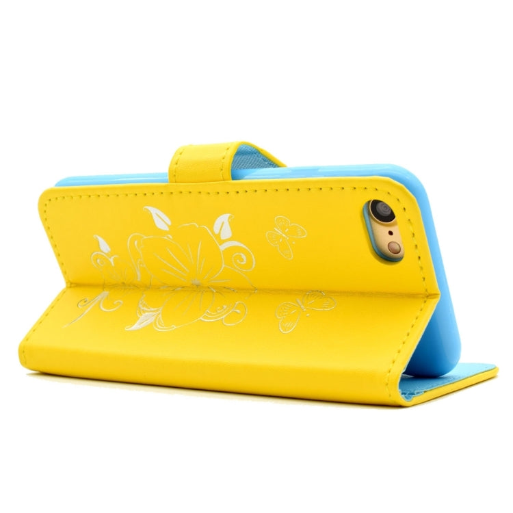 For  iPhone 8 & 7  Bronzing Butterfly Pattern Horizontal Flip PU Leather Case with Holder & Card Slots & Wallet