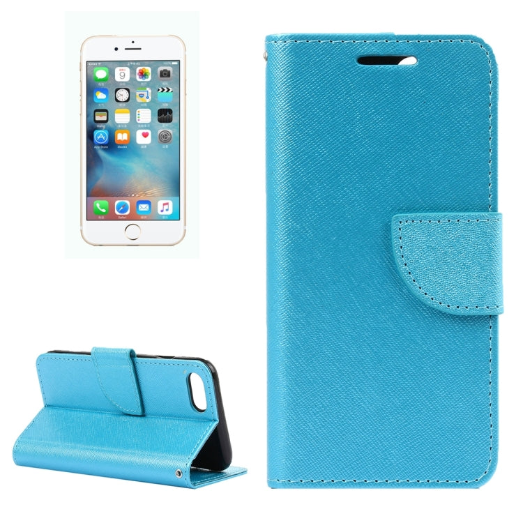 For  iPhone 8 & 7  Cross Texture Horizontal Flip Leather Case with Holder & Card Slots & Wallet
