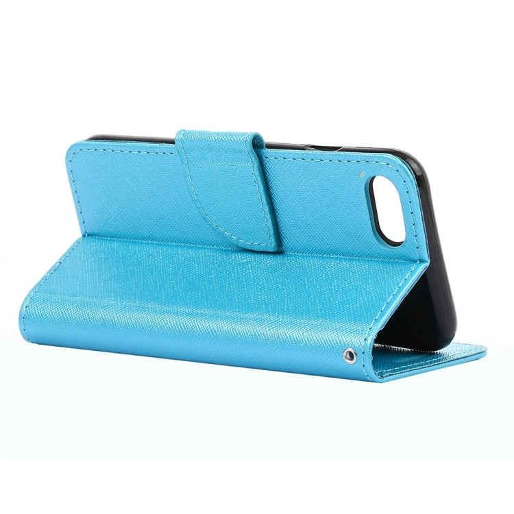 For  iPhone 8 & 7  Cross Texture Horizontal Flip Leather Case with Holder & Card Slots & Wallet