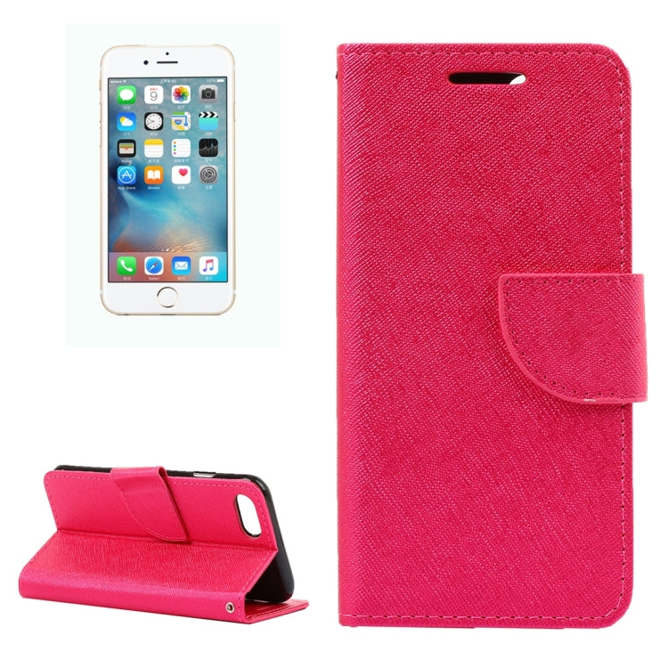 For  iPhone 8 & 7  Cross Texture Horizontal Flip Leather Case with Holder & Card Slots & Wallet