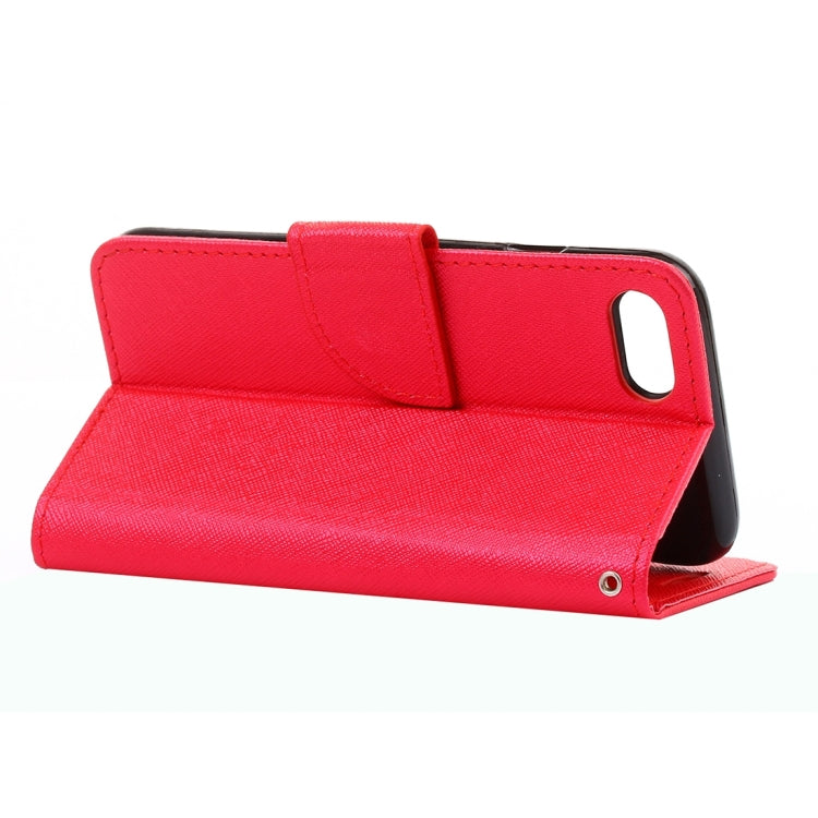 For  iPhone 8 & 7  Cross Texture Horizontal Flip Leather Case with Holder & Card Slots & Wallet