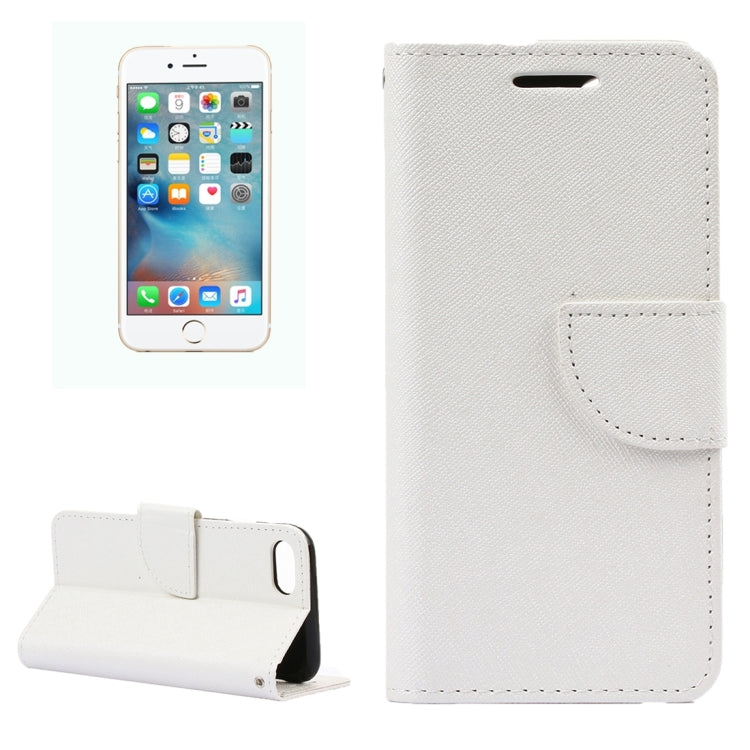 For  iPhone 8 & 7  Cross Texture Horizontal Flip Leather Case with Holder & Card Slots & Wallet