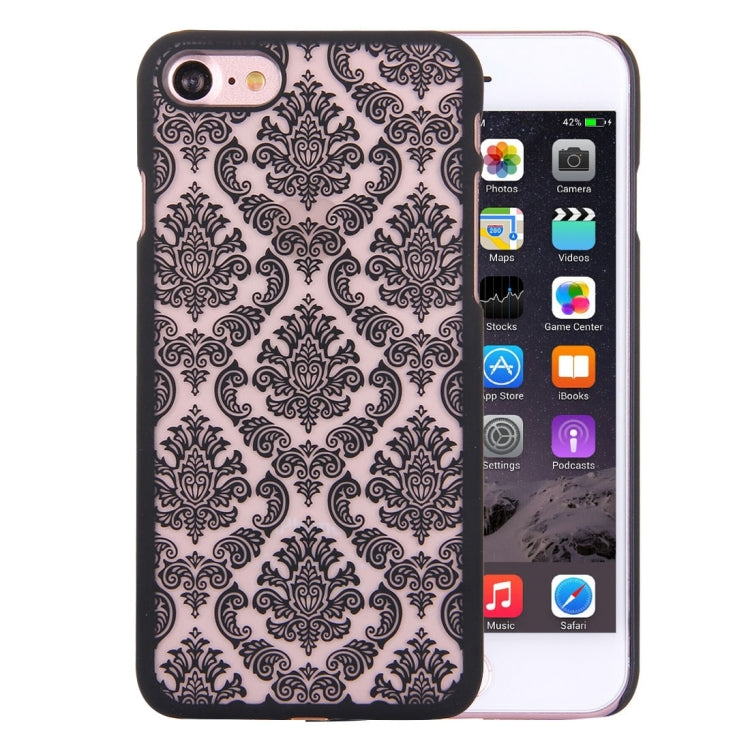 For  iPhone 8 & 7  Embossed Flowers Pattern Plastic Protective Case