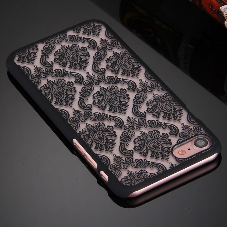 For  iPhone 8 & 7  Embossed Flowers Pattern Plastic Protective Case