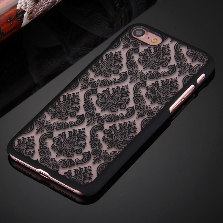 For  iPhone 8 & 7  Embossed Flowers Pattern Plastic Protective Case