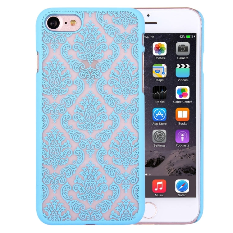 For  iPhone 8 & 7  Embossed Flowers Pattern Plastic Protective Case