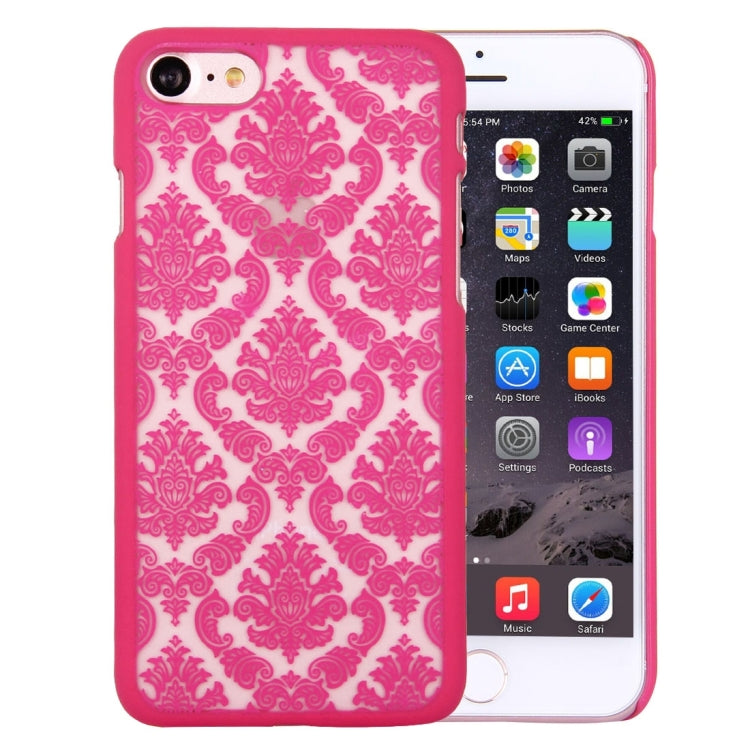 For  iPhone 8 & 7  Embossed Flowers Pattern Plastic Protective Case