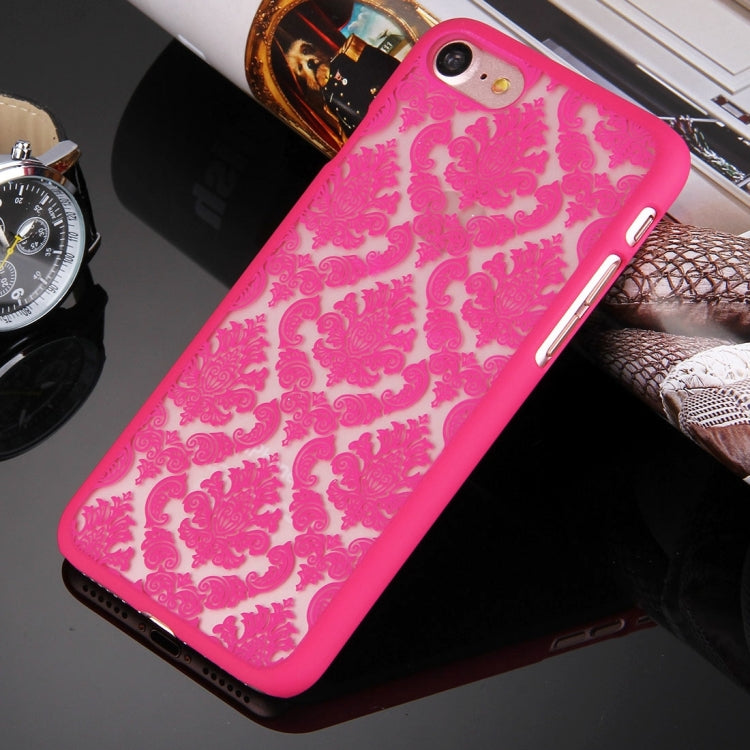 For  iPhone 8 & 7  Embossed Flowers Pattern Plastic Protective Case