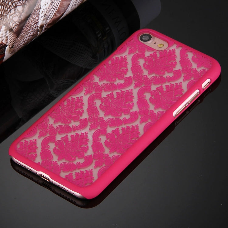For  iPhone 8 & 7  Embossed Flowers Pattern Plastic Protective Case