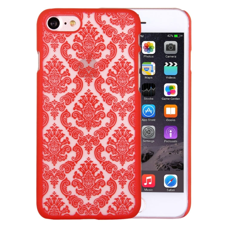 For  iPhone 8 & 7  Embossed Flowers Pattern Plastic Protective Case