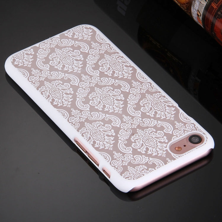 For  iPhone 8 & 7  Embossed Flowers Pattern Plastic Protective Case