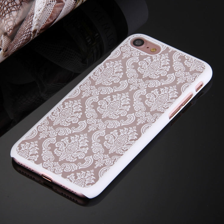 For  iPhone 8 & 7  Embossed Flowers Pattern Plastic Protective Case