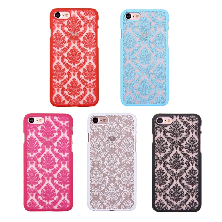 For  iPhone 8 & 7  Embossed Flowers Pattern Plastic Protective Case