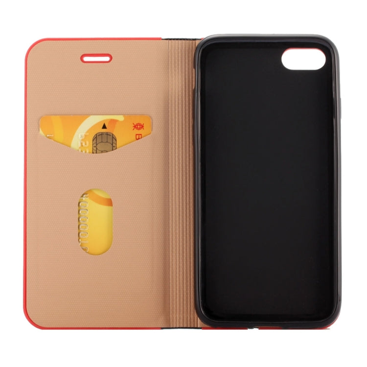 LOUIS for  iPhone 8 & 7  Crystal Texture PC Full Coverage Horizontal Flip Leather Case with Holder & Card Slots (Black)