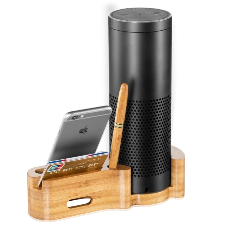 Multi-function Wooden Desk Stand Holder, for Mobile Phone / Speaker / Pen / Card