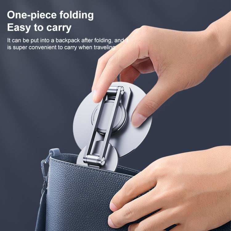 LK-T639 360 Degree Rotatable Foldable Magnetic Aluminum Alloy Desktop Phone Holder