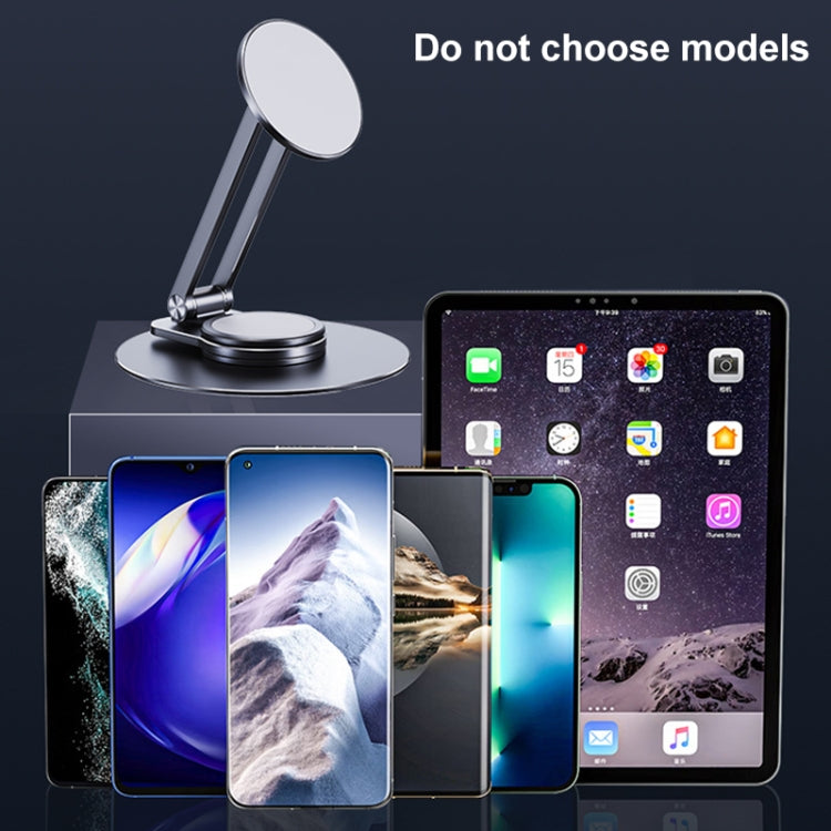 LK-T639 360 Degree Rotatable Foldable Magnetic Aluminum Alloy Desktop Phone Holder