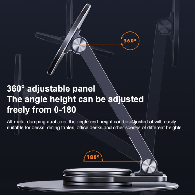 LK-T639 360 Degree Rotatable Foldable Magnetic Aluminum Alloy Desktop Phone Holder