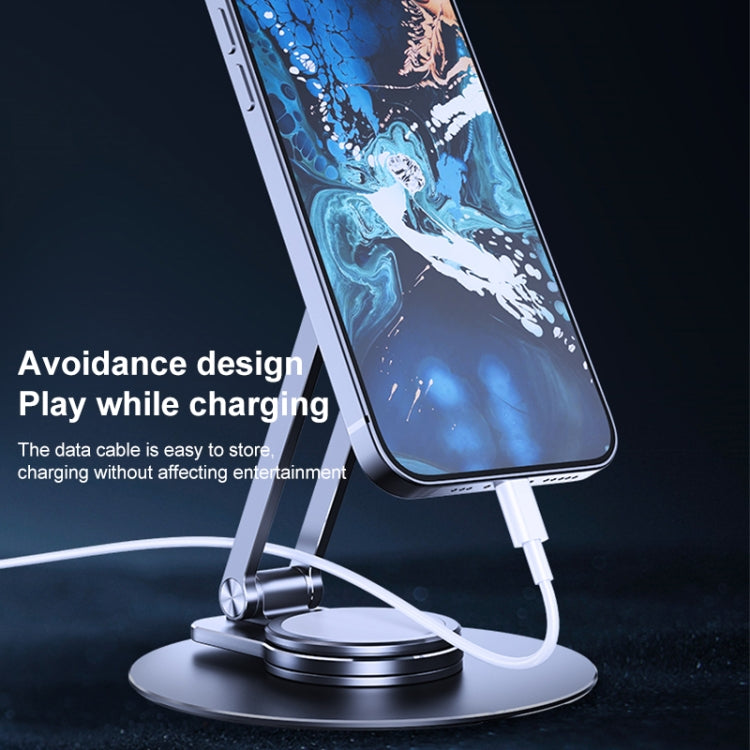 LK-T639 360 Degree Rotatable Foldable Magnetic Aluminum Alloy Desktop Phone Holder