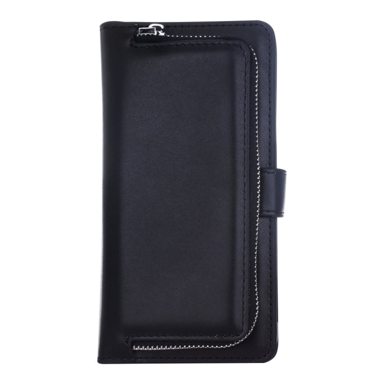 For  iPhone 8 & 7  Plain Weave Texture Zipper Horizontal Flip Leather Case with Detachable Back Protective Case & Card Slots & Wallet