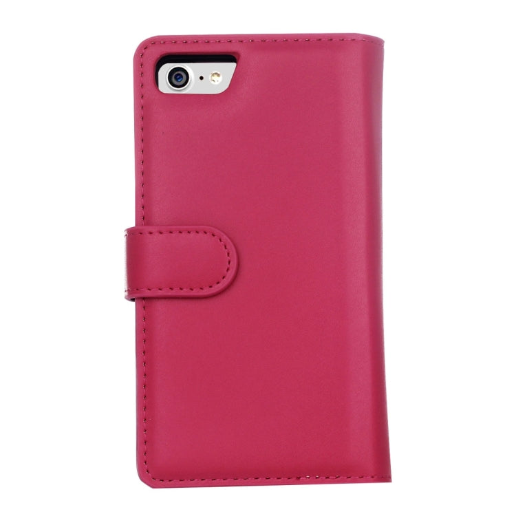 For  iPhone 8 & 7  Plain Weave Texture Zipper Horizontal Flip Leather Case with Detachable Back Protective Case & Card Slots & Wallet