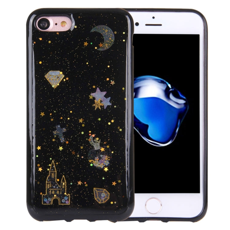 For  iPhone 8 & 7  Flash Powder Twinkling NightSky