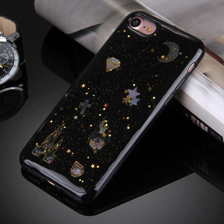 For  iPhone 8 & 7  Flash Powder Twinkling NightSky