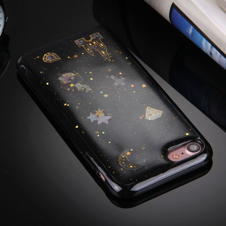For  iPhone 8 & 7  Flash Powder Twinkling NightSky