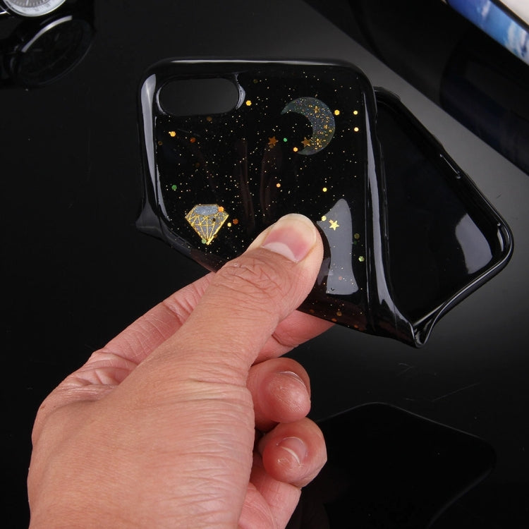 For  iPhone 8 & 7  Flash Powder Twinkling NightSky