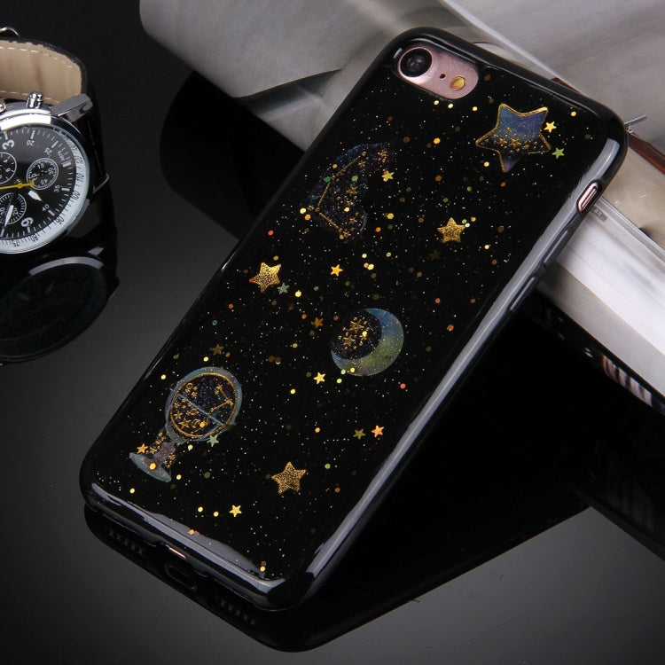 For  iPhone 8 & 7  Flash Powder Twinkling NightSky