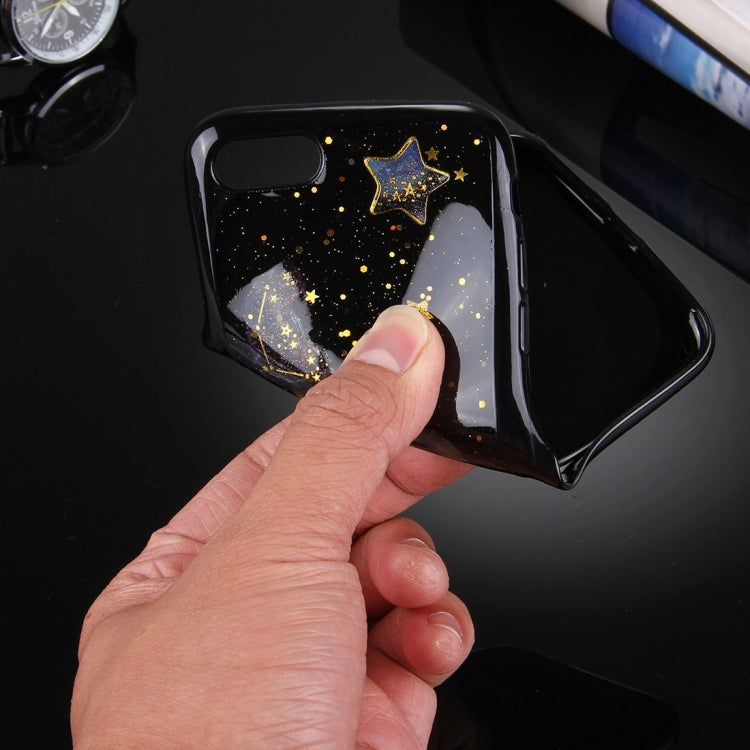 For  iPhone 8 & 7  Flash Powder Twinkling NightSky