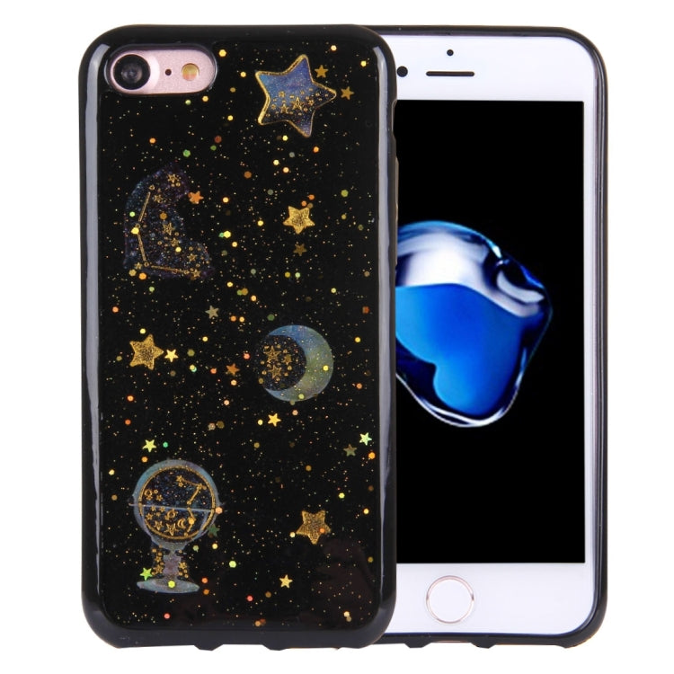 For  iPhone 8 & 7  Flash Powder Twinkling NightSky