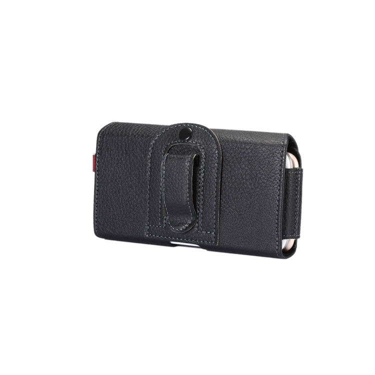 Universal Litchi Texture Vertical Flip Thwartwise Double Lattice PU Leather Case / Waist Bag with Back Splint & Card Slots & & Wallet & Lanyard for  iPhone 8 & 7  & 6s & 6, Galaxy SIV & SIII,Xiaomi Redmi 3 & 3X (Black)