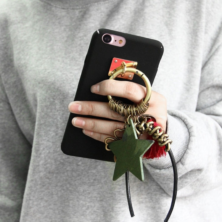 For  iPhone 8 & 7  Retro Metal Star Tassel Pendant PC Protective Case