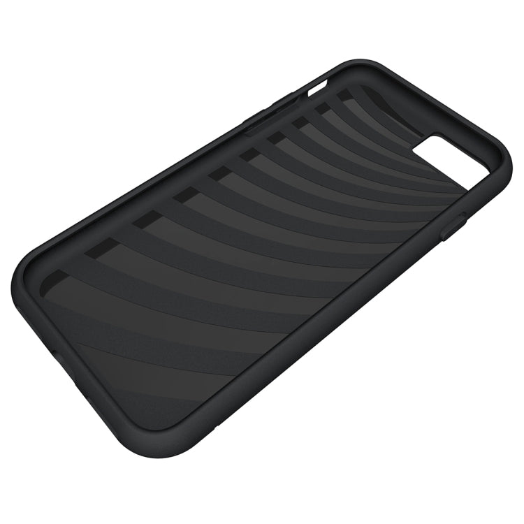 For  iPhone 8 & 7  Brushed Texture Separable TPU + PC Combination Back Case with Card Slot & Holder