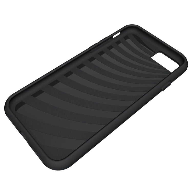 For  iPhone 8 & 7  Brushed Texture Separable TPU + PC Combination Back Case with Card Slot & Holder