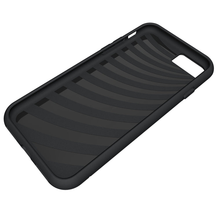 For  iPhone 8 & 7  Brushed Texture Separable TPU + PC Combination Back Case with Card Slot & Holder