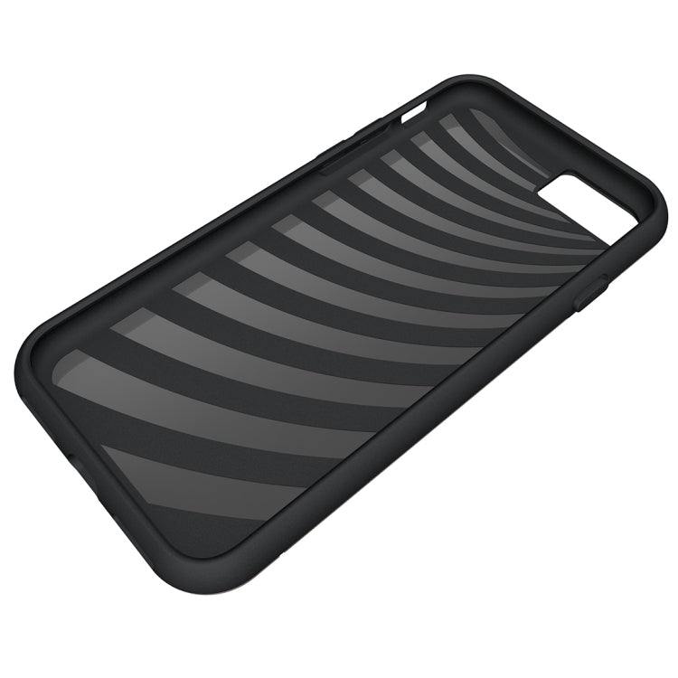 For  iPhone 8 & 7  Brushed Texture Separable TPU + PC Combination Back Case with Card Slot & Holder