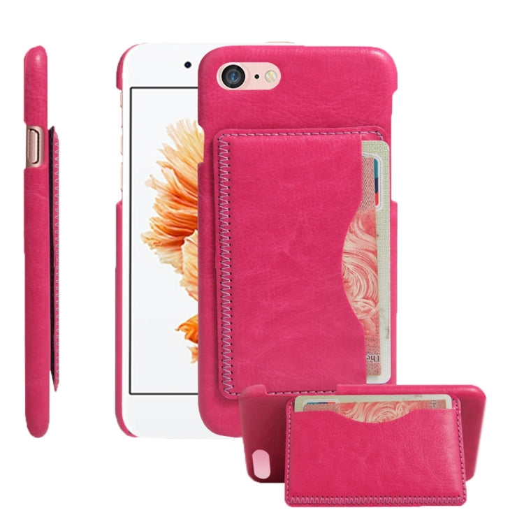 For  iPhone 8 & 7  Leather Case Back Shell Cover with Holder & Card Slot & Wallet