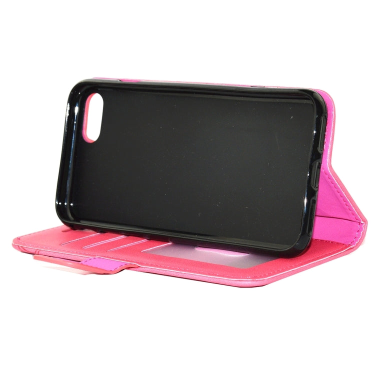 For  iPhone 8 & 7  Pressed Flower Butterfly Carriage Pattern Diamond Encrusted Horizontal Flip Leather Case with Holder & Card Slots & Wallet & Photo Frame & Lanyard