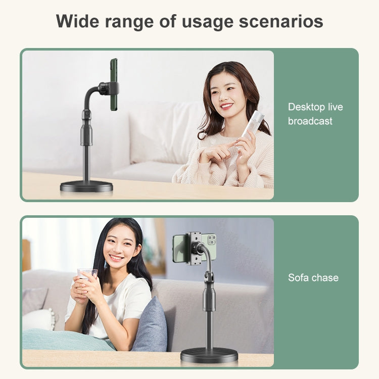 TCP-02 Universal 4-10 inch Phone Tablet Non-slip Aluminum Metal Holder Stand Adjustable Desktop Tablet Bracket Mount, Version: Single-camera Standard