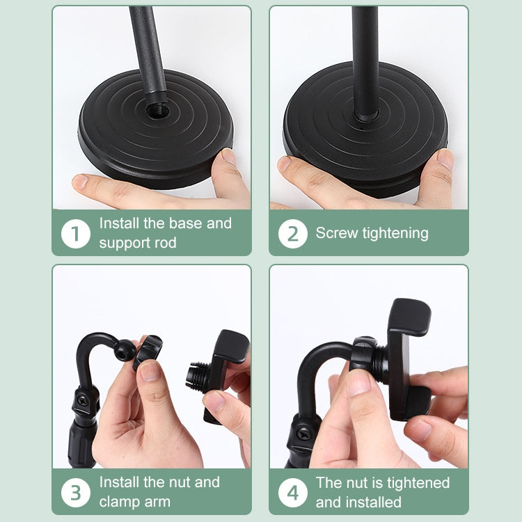 TCP-02 Universal 4-10 inch Phone Tablet Non-slip Aluminum Metal Holder Stand Adjustable Desktop Tablet Bracket Mount, Version: Single-camera Standard