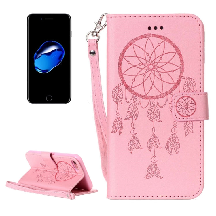 For  iPhone 8 & 7  Crazy Horse Texture Dream Catcher Printing Horizontal Flip Leather Case with Holder & Card Slots & Wallet & Lanyard
