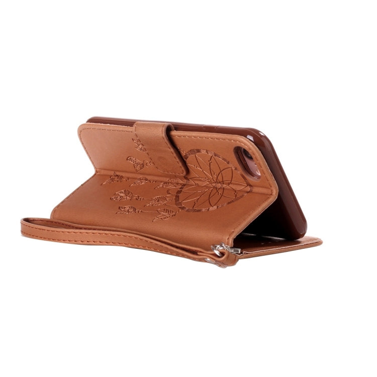 For  iPhone 8 & 7  Crazy Horse Texture Dream Catcher Printing Horizontal Flip Leather Case with Holder & Card Slots & Wallet & Lanyard